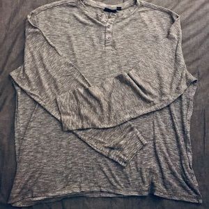 Marc Anthony Henley long sleeve XXL gray 3 button